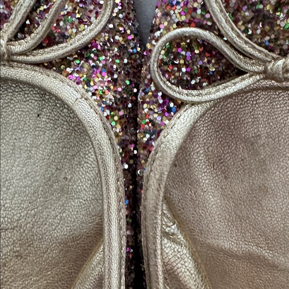 Jimmy Choo Walsh Glittered Leather Ballet Flast - Picture 7 of 7